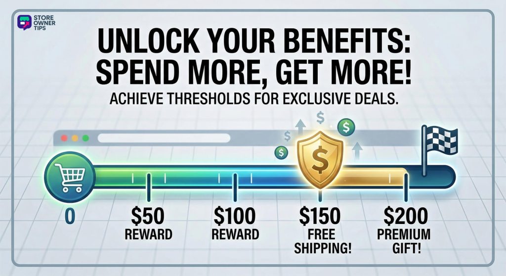 A website progress bar showing a customer how close they are to earning free shipping.