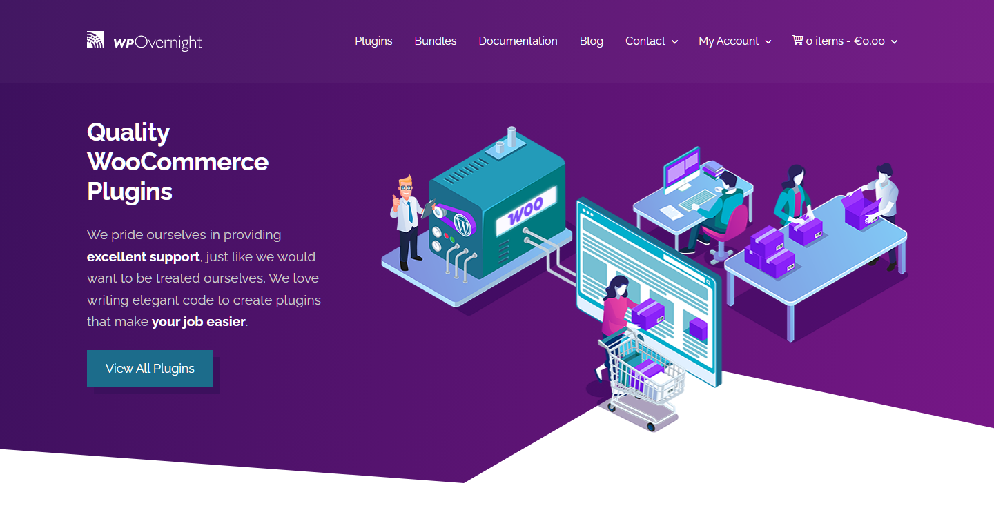 WP Overnight homepage hero, maker of PDF Invoices and Packing Slips for WooCommerce - Store Owner Tips WP Overnight homepage hero, maker of PDF Invoices & Packing Slips, our top pick among WooCommerce invoice plugins